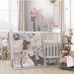 Lambs & Ivy Nursery Pink /Gray Calypso Koala Safari Quilt